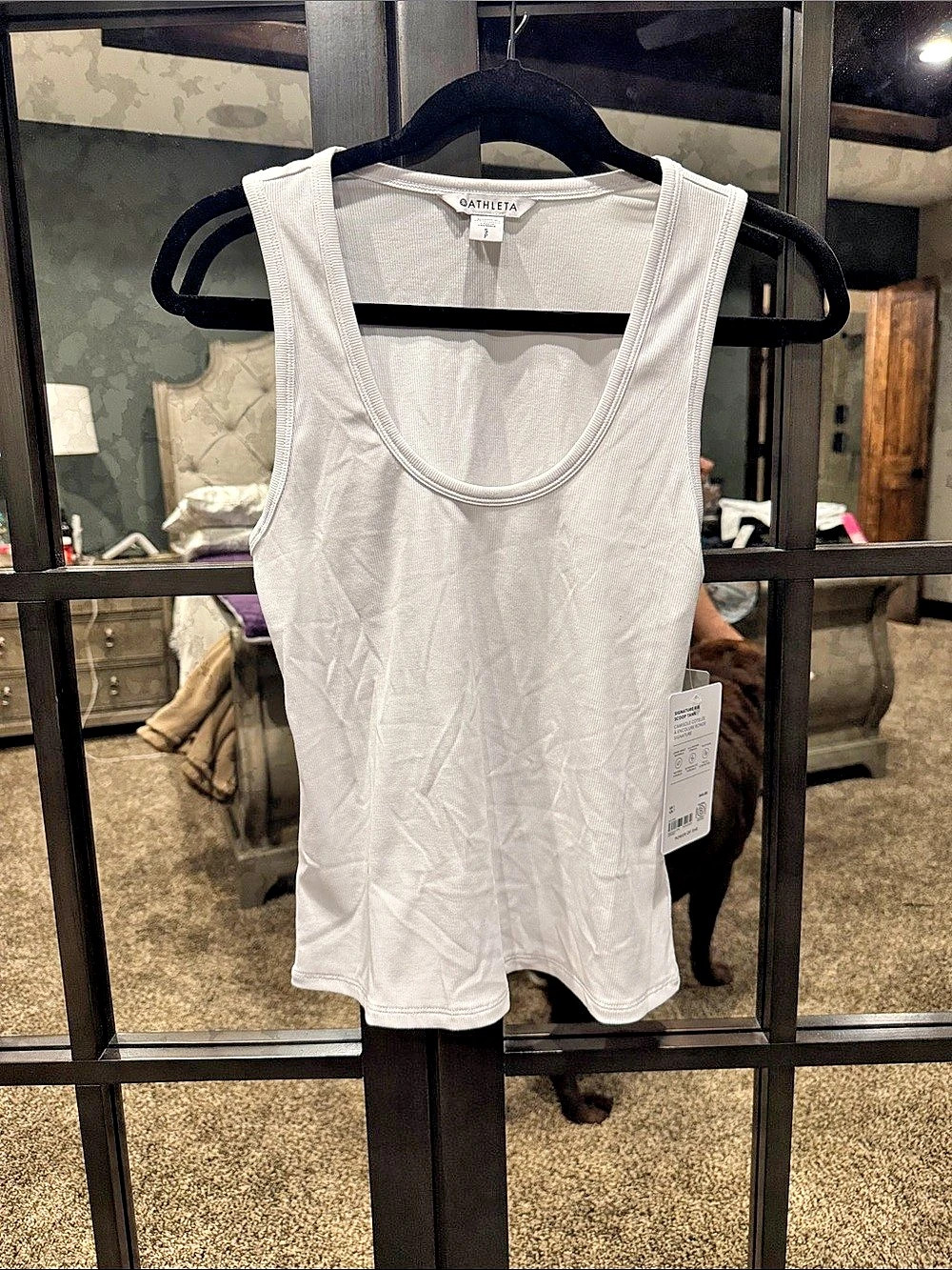 Athleta Signature Rib Scoop Tank White Small